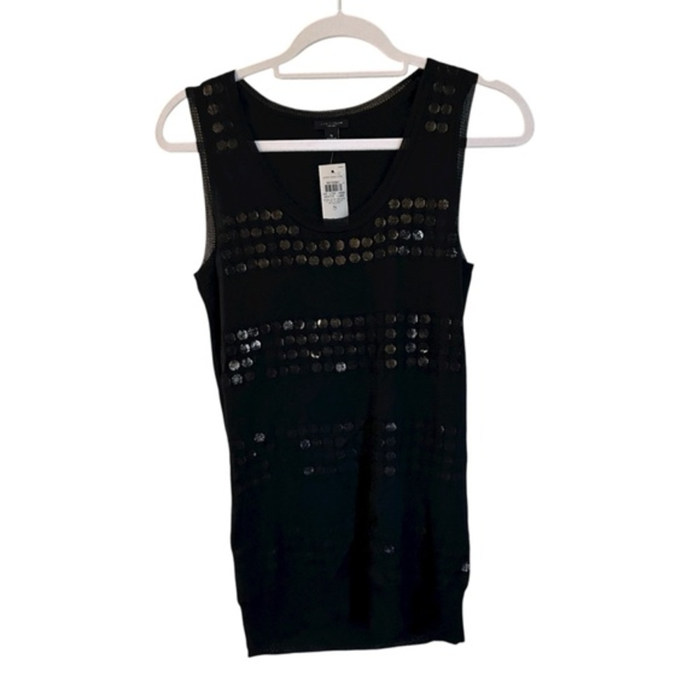 NWT Anne Taylor black sequin top, size Small